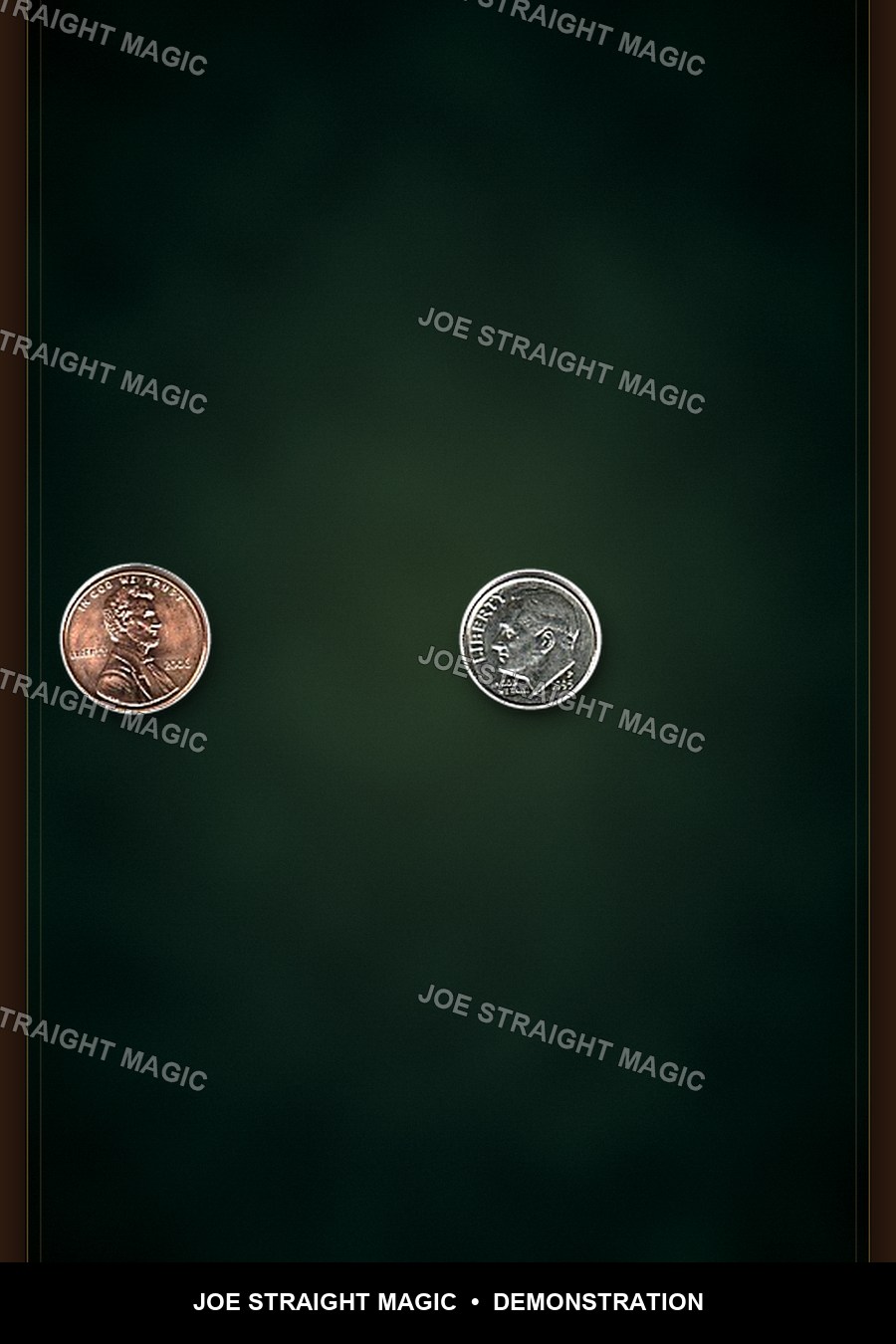 Protected display after the nickel and quarter have vanished from their fixed positions
