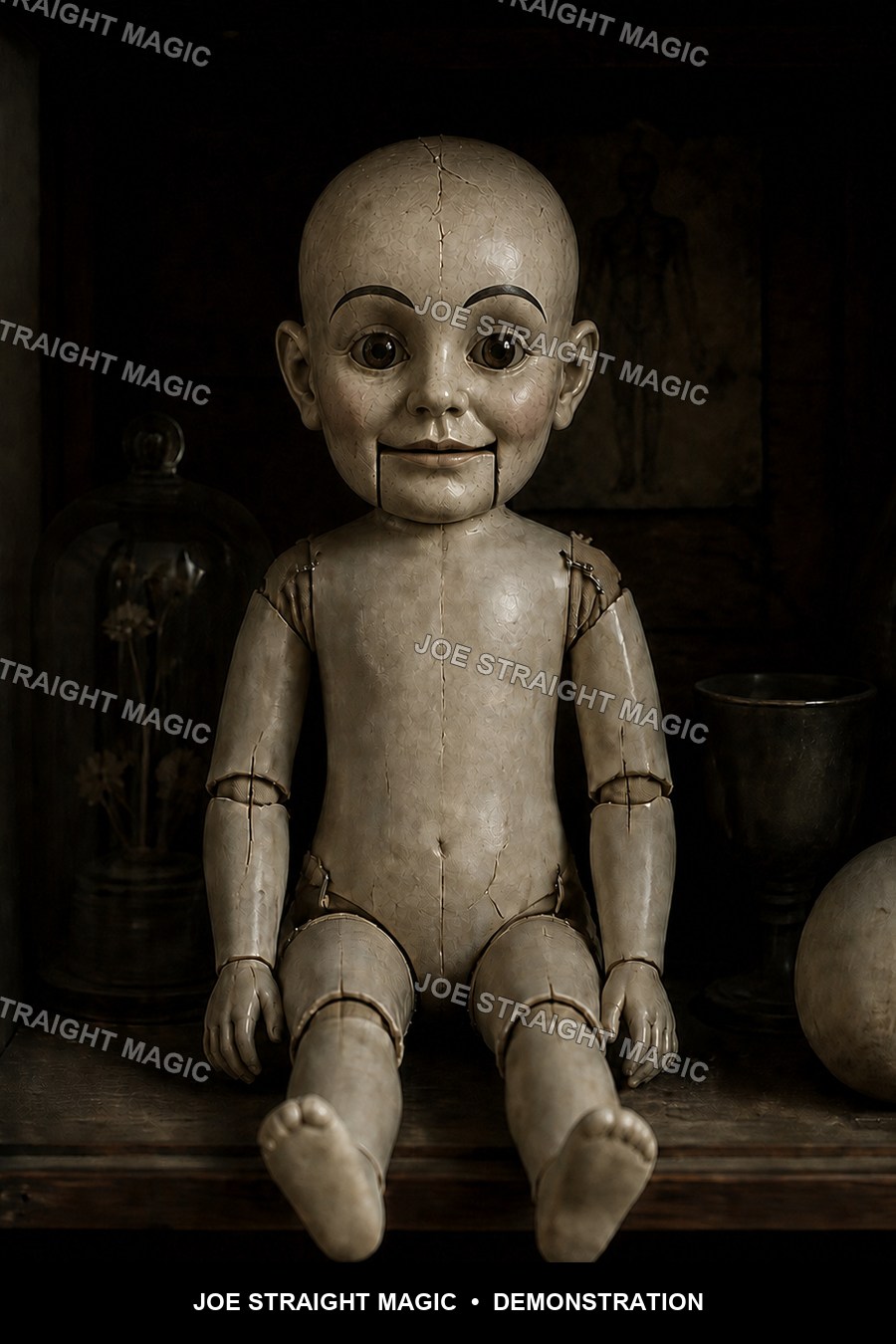Protected unmarked Ventriloquist poppet