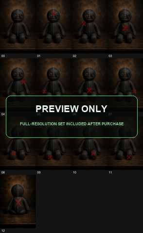 Black stitched poppet contact sheet