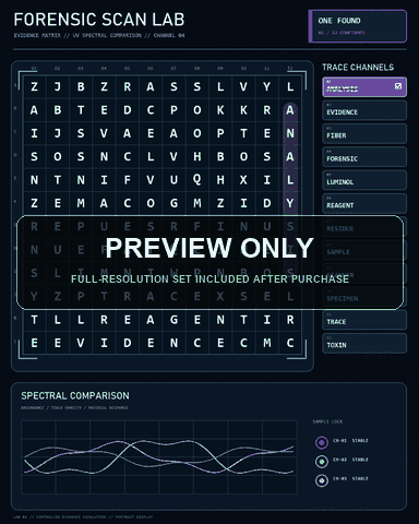 Forensic word search image